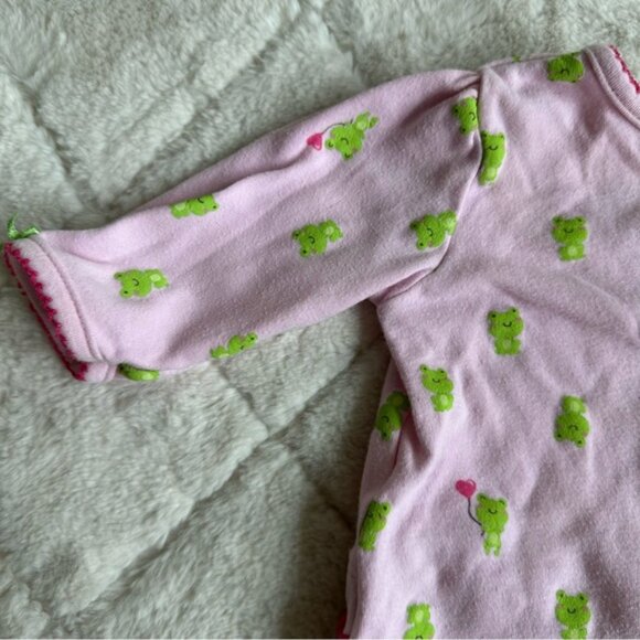 Carter's Just One You | Pink Ruffle Baby Froggie Sleep N' Play | Size 3 Months - Picture 4 of 8